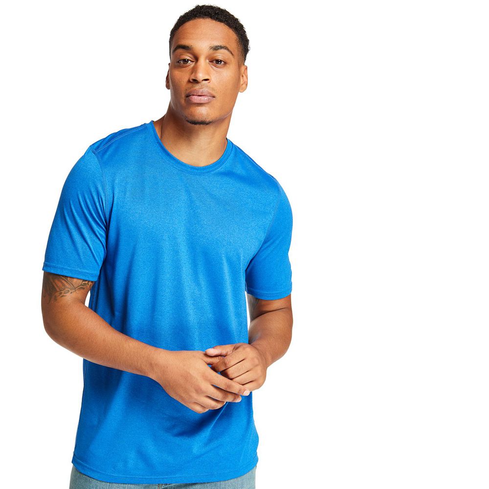 Camisetas Timberland Hombre Pro® Big & Tall Wicking Good Sport Short-Sleeve Azules - Chile EWI-68794